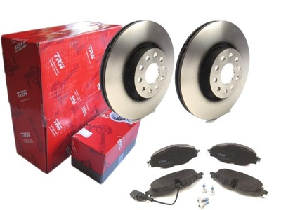 Гальмівні диски гальмівні колодки trw перед skoda karoq kodiaq 312mm фото №1