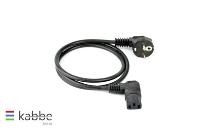 Kabel zasilający Power IEC 3x1mm 1,5m kątowy Kabbe