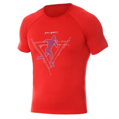Brubeck Koszulka męska Running Air Pro czerwony XL