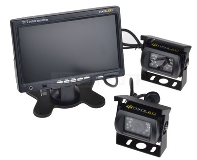 2 PCS. CAMERA REAR VIEW IR +24M +LCD 7'' INDICATOR KOMBAJN  