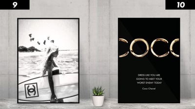 Coco Chanel Moda Modowe Fashion Plakaty Unikaty A3