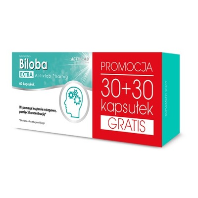 Biloba EXTRA 60 kaps pamięć koncentracja ACTIVLAB