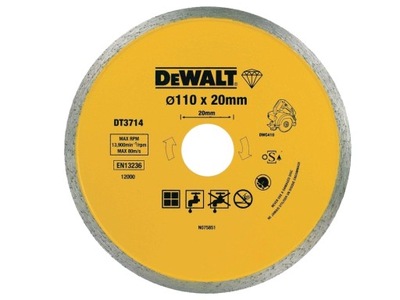 DEWALT DT3714 tarcza diamentowa glazura 110/20mm do DWC410