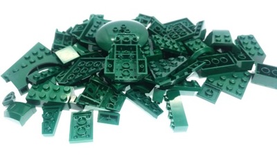 234. LEGO zielone ciemne green Mix 0,087kg 87g