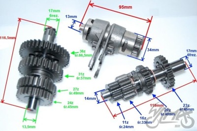 КОРОБКА ПЕРЕДАЧ КОМПЛЕКТ JUNAK 901 901 RS 902 901 SPORT