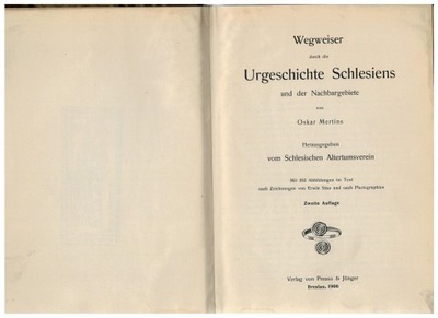 Mertins- Pradzieje Śląska i okolic Przewodnik 1906