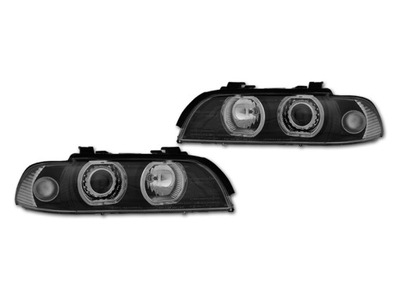 ФАРА ФОНАРИ КОМПЛЕКТ RINGI ANGEL EYES LED (СВЕТОДИОД ) ТЮНИНГ BLACK H7 H7 BMW 5 E39 96-03