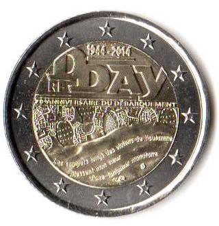 2 euro okolicznościowe Francja 2014 rocznica Dday