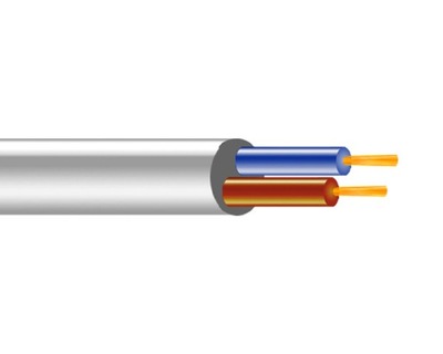 Kabel Przewód prądowy LINKA OMY 2x1,5 Cu Biały 1mb