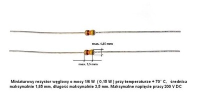 Rezystor opornik do poduszek 3 Ohm 10 szt *