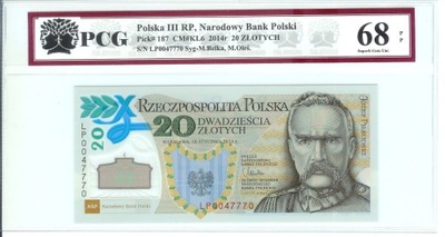 20 ZŁ 2014 LEGIONY POLSKIE NOTA PCG MAX.68