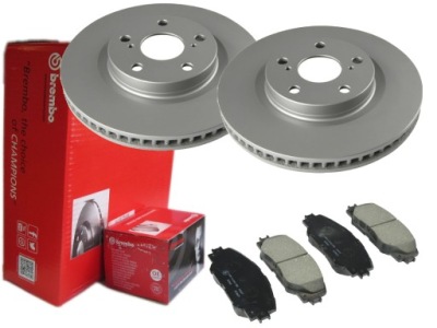 Тормозные диски + тормозные колодки brembo перед toyota rav-4 iii rav4 фото №1
