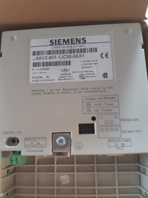 PANEL SIEMENS SIMATIC OP 7 OP7 607 1JC30-0AX1