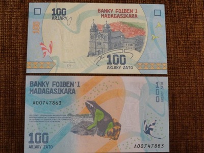 449.MADAGASKAR 100 ARIAR UNC