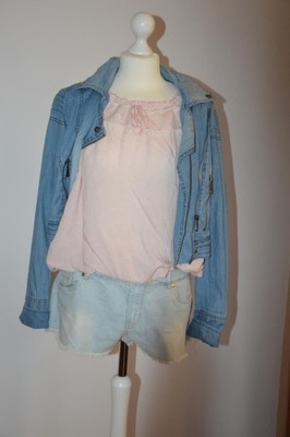 denim * SPODENKI SZORTY JEANSOWE 40