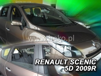 SIDE-WINDOW DEFLECTORS RENAULT GRAND SCENIC III 2009-2016 PRZ/TYL  