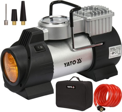 COMPRESOR AUTO 12V BOMBA 180W CON FARO DIODO LUMINOSO LED  