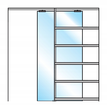 Kaseta drzwi przesuwnych szklanych STARK GLASS