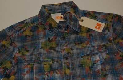 HUGO BOSS ORANGE taliowana koszula S kolorowa k 38