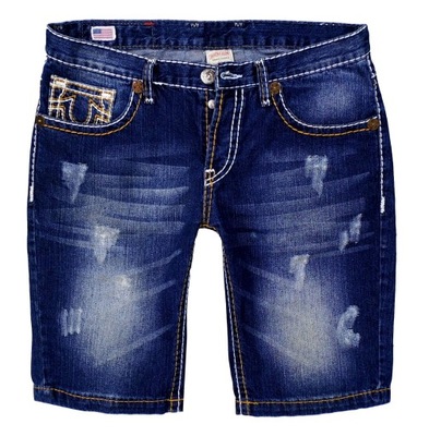 TRUE RELIGION SZORTY SPODENKI BERMUDY JEANSOWE W36