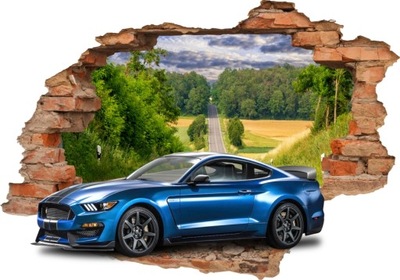 Nálepky 3D Autá MUSTANG shelby cars 130x90cm
