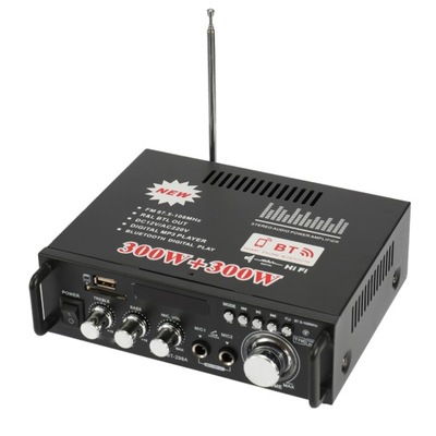 WZMACNIACZ HIFI Audio BT FM 12V/220V 600W