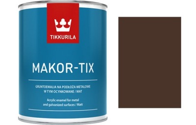 Tikkurila Makor-tix farba ocynk 3L brąz czekolada