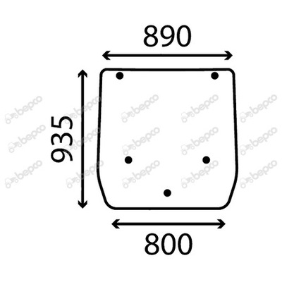 VENTANAS PARTE TRASERA NUEVO HOLLAND T5 CASE FARMALL 84600198  