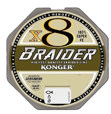 KONGER PLECIONKA BRAIDER X8 PRZYPONOWA 0,10/10,7kg