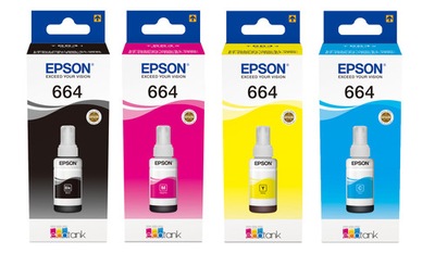 4x Epson tusz L386 L382 L120 drukarki oryginalne