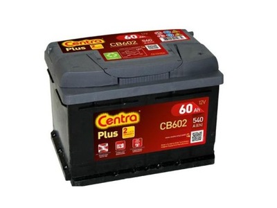 АККУМУЛЯТОР CENTRA PLUS CB602 60AH 540A P+