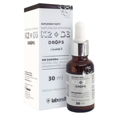 Suplement diety Laborell Witamina K2 + D3 Drops krople 30 ml