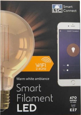 SMART ŻARÓWKA żarnikowa filament 470lm 5,5W E27 M
