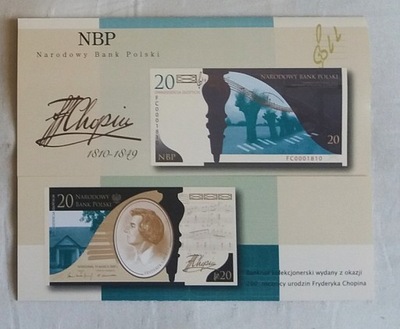 Foldery do banknotu - FRYDERYK CHOPIN