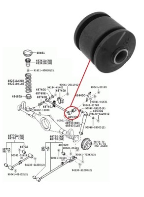 Втулка рычага задняя daihatsu terios 1997-2005 фото №1