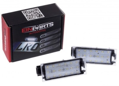 Led ліхтарі x2 номерного знака einparts laguna 2-3 megane 2-3 twingo master-2 clio-3 фото №1