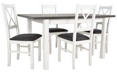 Stół rozkładany kuchenny i 4 krzesła DREWNIANE