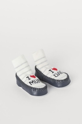 H&M NOWE KAPCIE SKARPETY I LOVE MUM DAD 16/17