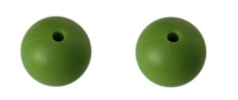2szt. koraliki silikonowe 12mm zielone