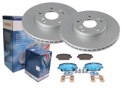 Гальмівні диски + гальмівні колодки bosch перед honda civic viii фото №1