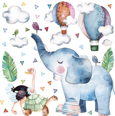 Samolepky na stenu pre deti TROPIKI ELEPHANT L