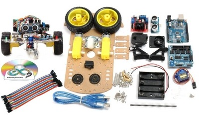 ROBOT ARDUINO GENUINO UNO R3 CAR KIT 2WD ULTRASONI