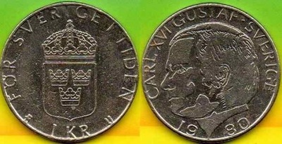 Szwecja 1 Korona 1980 r.