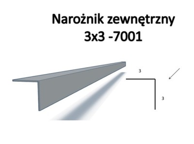 Narożnik zewnętrzny 3x3 7001