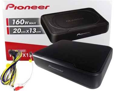 PIONEER SUBWOOFER ACTIVO PARA ASIENTO ASIENTOS PLASKI + REFORZADOR CABLES  