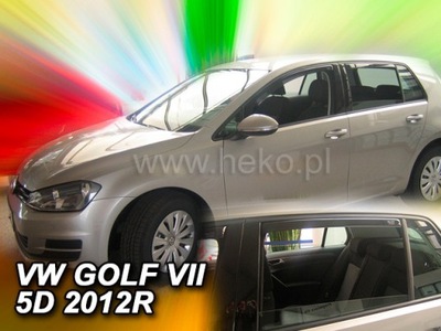 VW GOLF 7 VII HTB 2012-2020R DEFLECTORES DE PUERTA DE PUERTA  