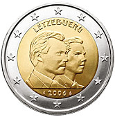 2 euro okolicznościowe Luksemburg 2006 Książę