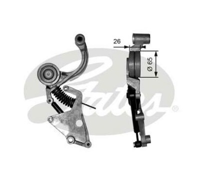 Gates t38404 натягувач ремінь клиновий багаторучейковий фото №1