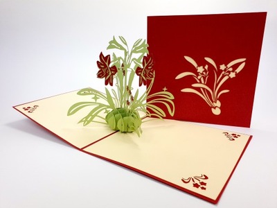 Kartka okolicznościowa Kartki 3D Kwitnące żonkile wiosenne kwiaty bukiet R