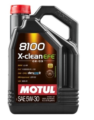 MOTUL 8100 X-CLEAN EFE 5W30 5L ACEA C2/C3